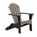 Sedia Adirondack da esterno 79 x 89 x 98 cm in plastica tortora e nero pieghevole