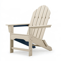 Sedia da giardino Adirondack 80 x 90 x 95 cm in legno beige/blu con schienale reclinato