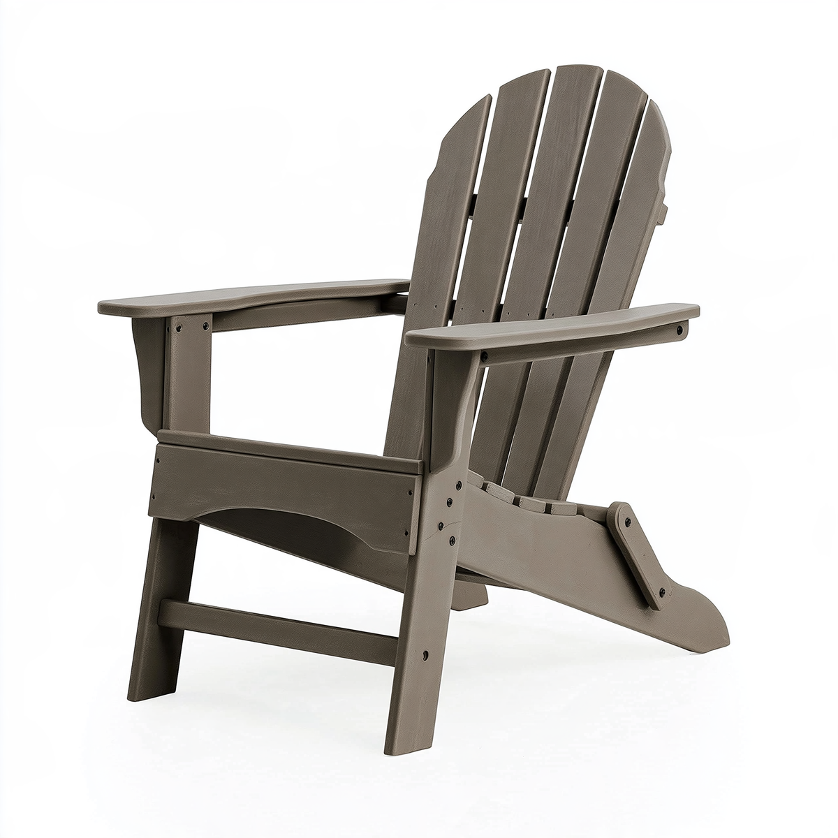 Poltrona Adirondack 83 x 79 x 97 cm in plastica tortora per esterno pieghevole